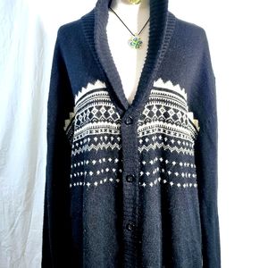 Vintage 1970s Haband Shawl Collar Sweater 3x